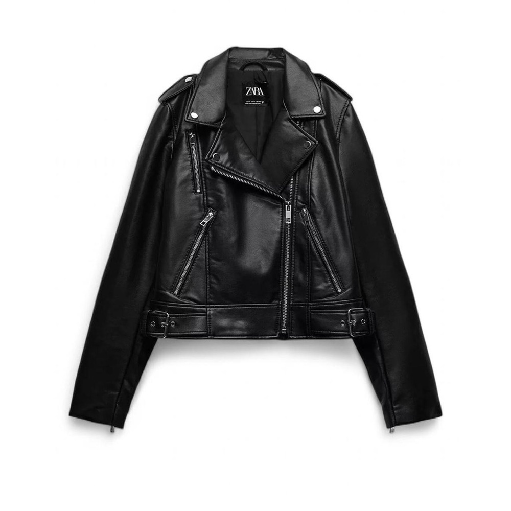 Zara Women's Black Leather Jacket